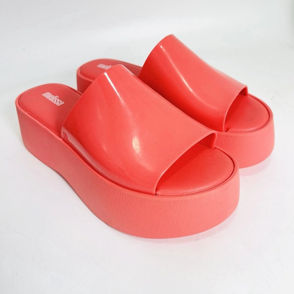 Melissa Becky Jelly Platform Sandals Bright Pink Women’s Size 6